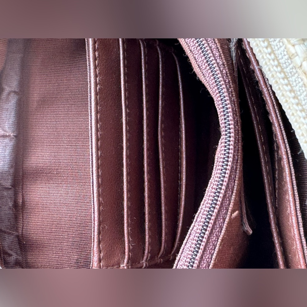 Etienne Aigner Beige and Brown Woven Crossbody Bag - Picture 7 of 13